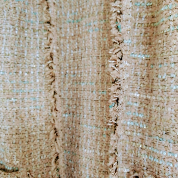 Chicos Boucle Open Front Textured Frayed Cardigan Duster Jacket - Picture 5 of 8